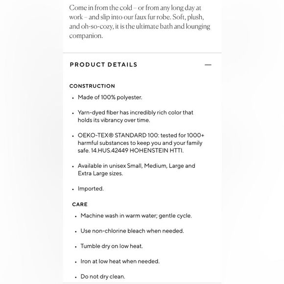 Pottery Barn Robe Teddy Bear White Soft Plush Ultimate Very Oversized Fit SZ SM - Picture 13 of 13